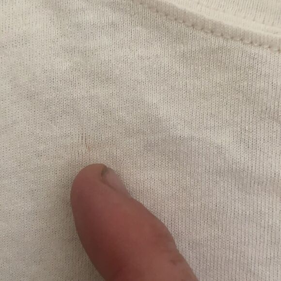 We The Free White Distressed Semi Sheer Casual Balloon Sleeve Top - Picture 9 of 11